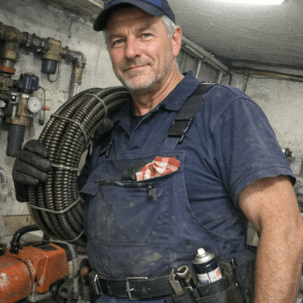 Erfahrener Handwerker für professionelle Kanalreinigung und schnelle Hilfe vor Ort.